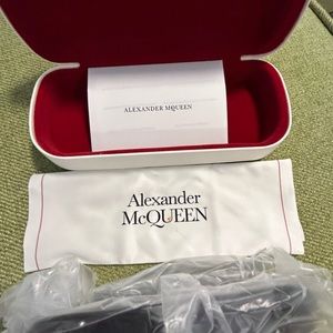 Alexander McQueen 64mm Aviator Sunglasses.  Never worn, with case and cloth.